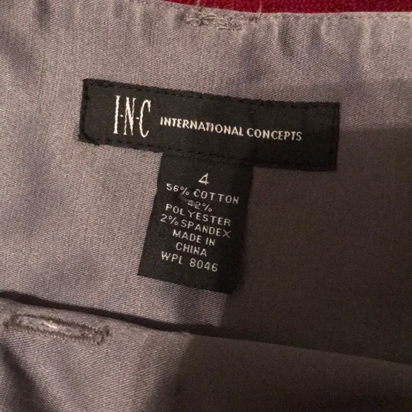 INC Gray Silky Pants - Picture 3 of 7